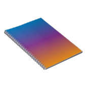 Blauw, Paars en Oranje gradiënt Foto Notitieboek (Rechterzijde)