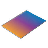 Blauw, Paars en Oranje gradiënt Foto Notitieboek (Linkerzijde)