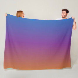 Blauw, Paars en Oranje Verloop Fleece Deken