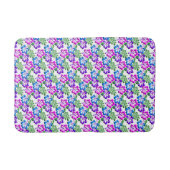 Blauw Paars en roze Hibiscus Motif Bathroom Mat (Voorkant)