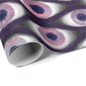 Blauw paars en roze oogvormig verpakkingspapier cadeaupapier (Rol Hoek)