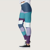Blauw Paars en wit Leggings (Links)