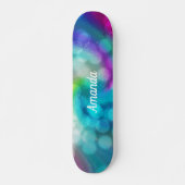 Blauw Paars Fantasy Sparkles Skateboard (Voorkant)