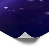 Blauw Paars galaxy Acrylverf Stijl Poster (Hoek)