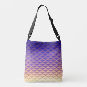 Blauw, Paars, Geel Patroon Trendy Zeemeerminstaart Crossbody Tas