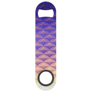 Blauw, Paars, Geel Patroon Trendy Zeemeerminstaart Speed Flessenopener