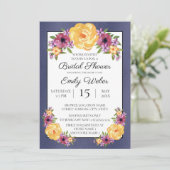 Blauw Paars geel Vrijgezellenfeest Kaart (Staand voorkant)