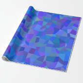 Blauw Paars geometrisch Gift All Occasion Cadeaupapier (Uitgerold)