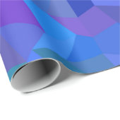 Blauw Paars geometrisch Gift All Occasion Cadeaupapier (Rol Hoek)