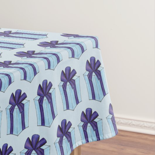Blauw Paars gevlekt Cadeau voor feestdag Tafelkleed (Voorbeeld)