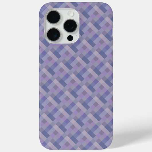 Blauw Paars Geweven Geometrisch Patroon Case-Mate iPhone Case (Achterkant)