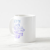 Blauw Paars gradiëntcitaat voor Tea Lovers Koffiemok (Voorkant links)