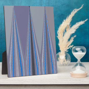 Blauw, Paars, Grijs Chevron Kunstprint Fotoplaat