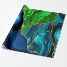 Blauw, Paars & Groen Pauw Amethist Nep glitters