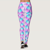 Blauw Paars holografisch patroon Leggings (Achterkant)