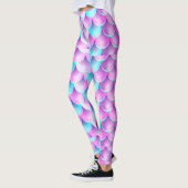 Blauw Paars holografisch patroon Leggings (Links)