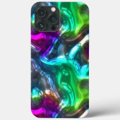 Blauw Paars lak roze 3D-kunstpatroon Case-Mate iPhone Case (Achterkant)