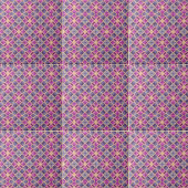 Blauw Paars lavender Mosaic Geometric Pattern Tegeltje