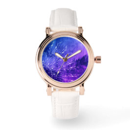 Blauw Paars Mandala Clouds Boho Bohemian Horloge