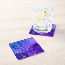 Blauw Paars Mandala Clouds Boho Bohemian Kartonnen Onderzetters