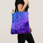 Blauw Paars Mandala Clouds Boho Bohemian Tote Bag (Dichtbij)
