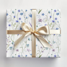 Blauw Paars Mooie Wilde Bloem Bloemenpatroon