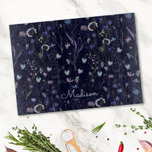 Blauw Paars Mooie Wilde Bloem Bloemmotief Snijplank