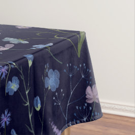 Blauw Paars Mooie Wilde Bloem Bloemmotief Tafelkleed