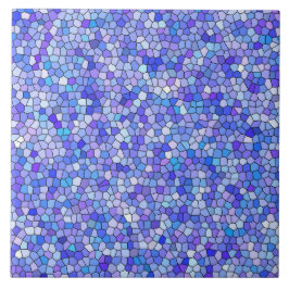 Blauw Paars Mozaïekpatroon Tegeltje
