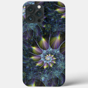 Blauw Paars Nautilus Spiral Fractal Patroon Case-Mate iPhone Case