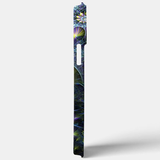 Blauw Paars Nautilus Spiral Fractal Patroon Case-Mate iPhone Case (Achterkant / Rechts)