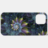 Blauw Paars Nautilus Spiral Fractal Patroon Case-Mate iPhone Case (Achterkant (horizontaal))