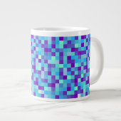 Blauw & Paars Pixelpatroon Mok (Voorkant rechts)