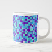 Blauw & Paars Pixelpatroon Mok (Rechts)
