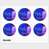 Blauw Paars Roos Ronde Sticker (Vel)