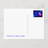 Blauw Paars Roos Sla de datum op Aankondigingskaart (Achterkant)