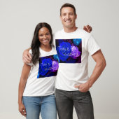 Blauw Paars Roos T-shirt (Unisex)