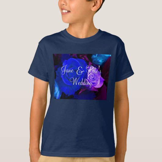 Blauw Paars Roos T-shirt (Voorkant)