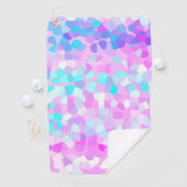 Blauw paars roze groen pastel Abstract Golfhanddoek (Insitu)