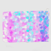 Blauw paars roze groen pastel Abstract Golfhanddoek (Horizontaal)