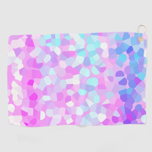 Blauw paars roze groen pastel Abstract Golfhanddoek (Horizontaal)