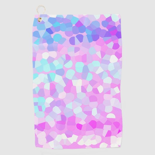 Blauw paars roze groen pastel Abstract Golfhanddoek (Voorkant)