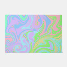 Blauw Paars roze groen pastollpatroon