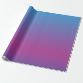 Blauw Paars roze ombre pakpapier (Uitgerold)
