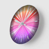 Blauw Paars roze rood geel spectrum radiant Ronde Klok (Hoek)