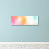 Blauw Paars roze roze geel groen kleurrijk modern Canvas Afdruk (Insitu (Houten vloer))