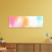Blauw Paars roze roze geel groen kleurrijk modern Canvas Afdruk (Insitu (Woonkamer))
