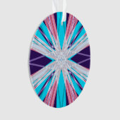 Blauw Paars roze witte wintersneeuwvlok Ornament (voorkant)