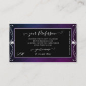  blauw Paars ruitdiamant Initiaal Visitekaartje (Achterkant)