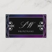  blauw Paars ruitdiamant Initiaal Visitekaartje (Voorkant)